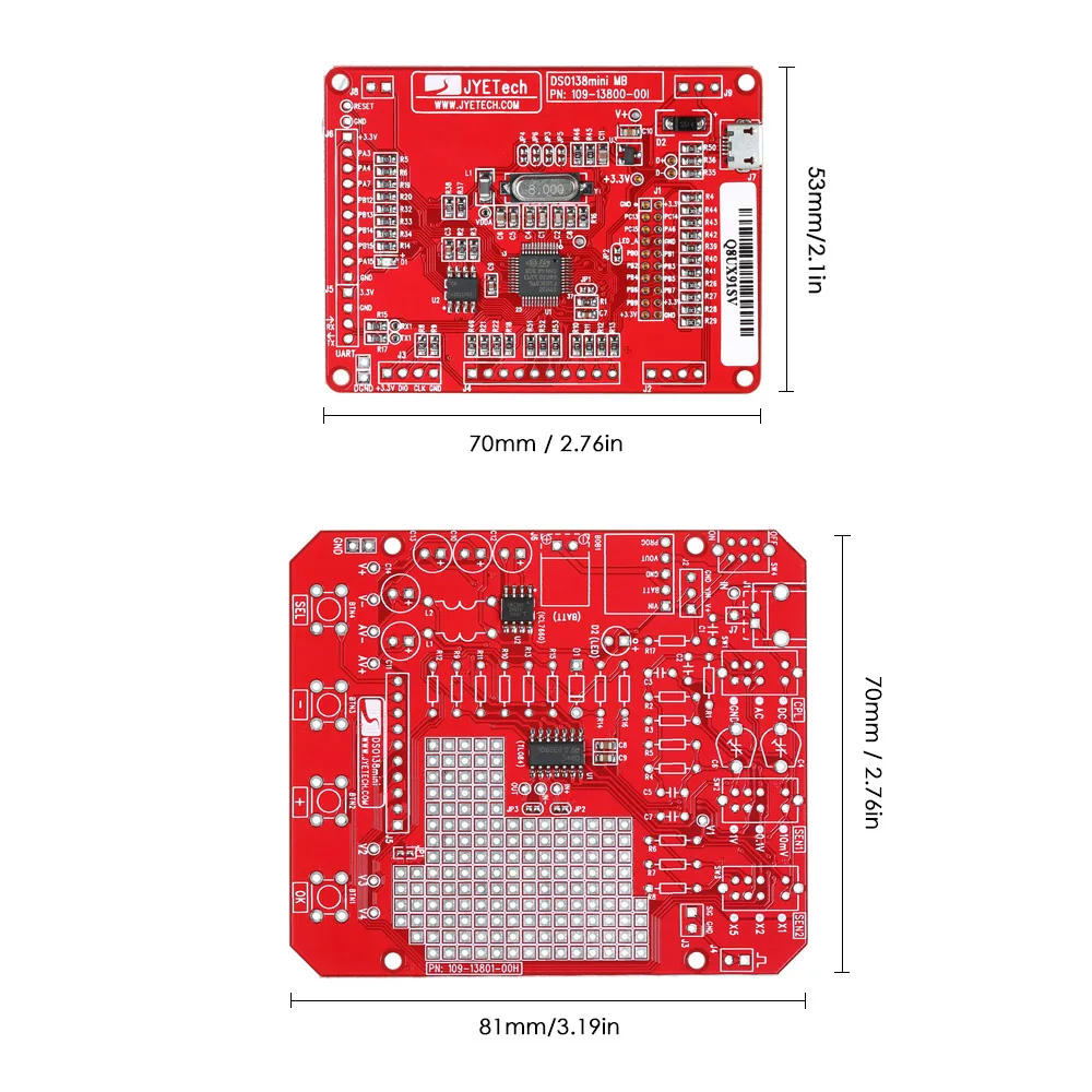 JYE Tech DSO138 Мини цифровой осциллограф DIY Kit SMD части предварительно припаянный электронный Обучающий набор 1MSa/s 0-200 кГц