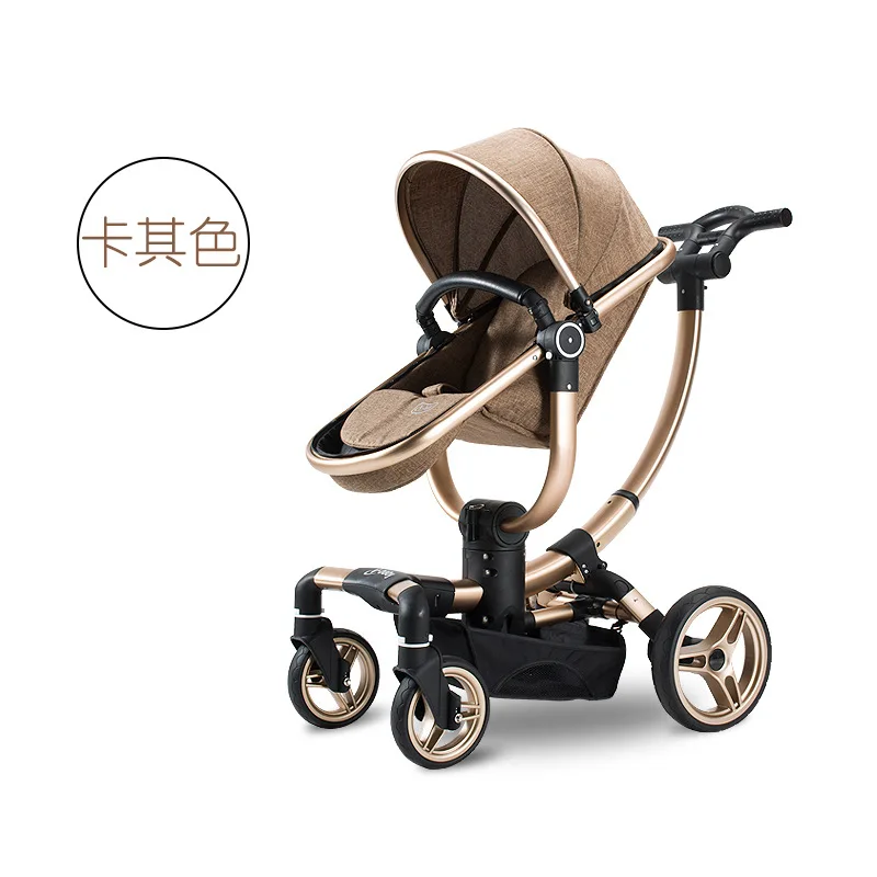 V-baby Роскошная многофункциональная дорожная коляска с высоким обзором, детская коляска, багги, переносная Складная коляска с четырьмя колесами для новорожденных - Цвет: single stroller