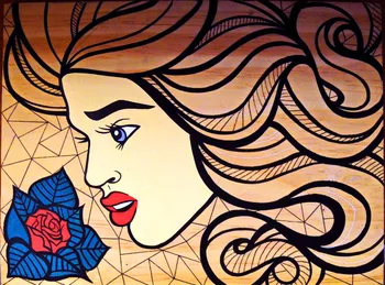 

Modern handmade painting pop art on oil canvas for living room decor and wallpaper