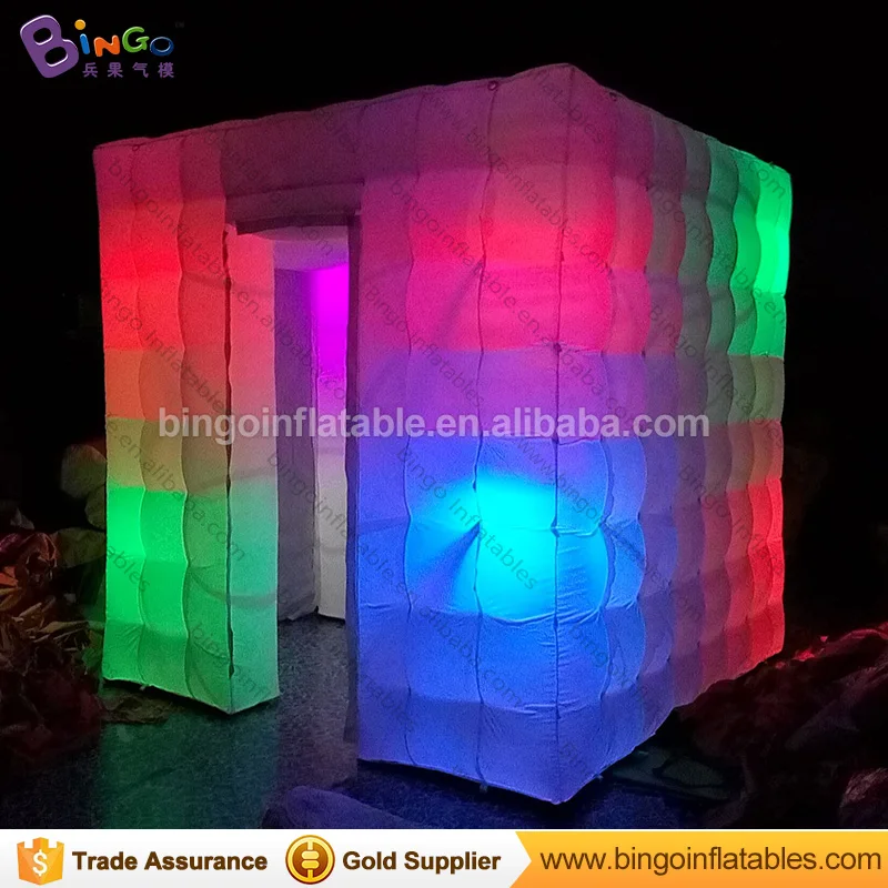 High quality 2.4X2.4X2.4m LED lighting inflatable photo booth for wedding party factory price inflatable cube tent toy tent High quality 2.4X2.4X2.4m LED lighting inflatable photo booth for wedding party factory price inflatable cube tent toy tent