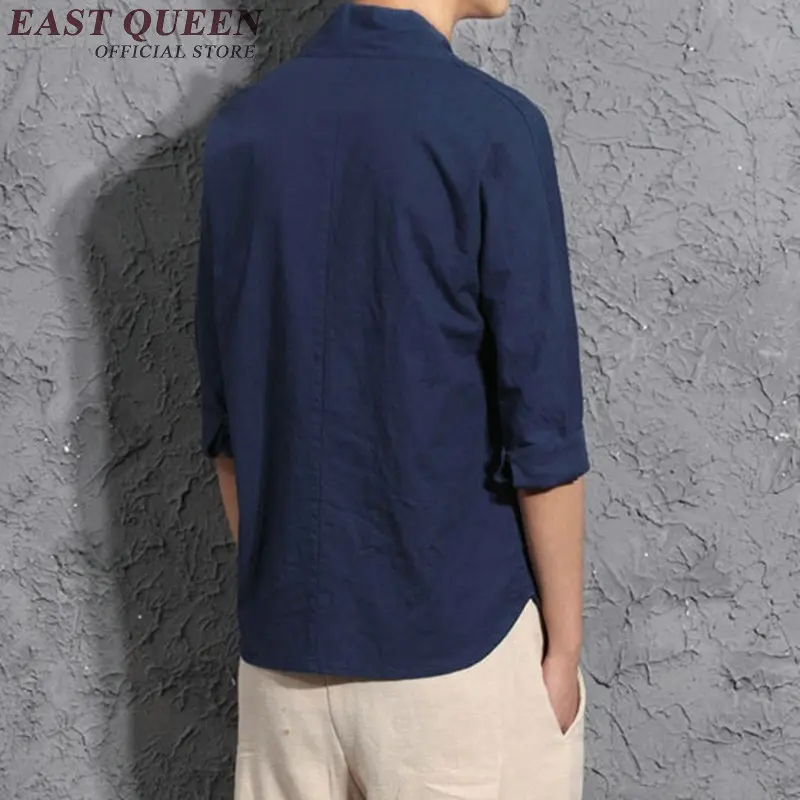 Long Sleeve Traditional Chinese Clothes Tang Suit Top Men Kung Fu Uniform Outfit Clothing for Men KK012
