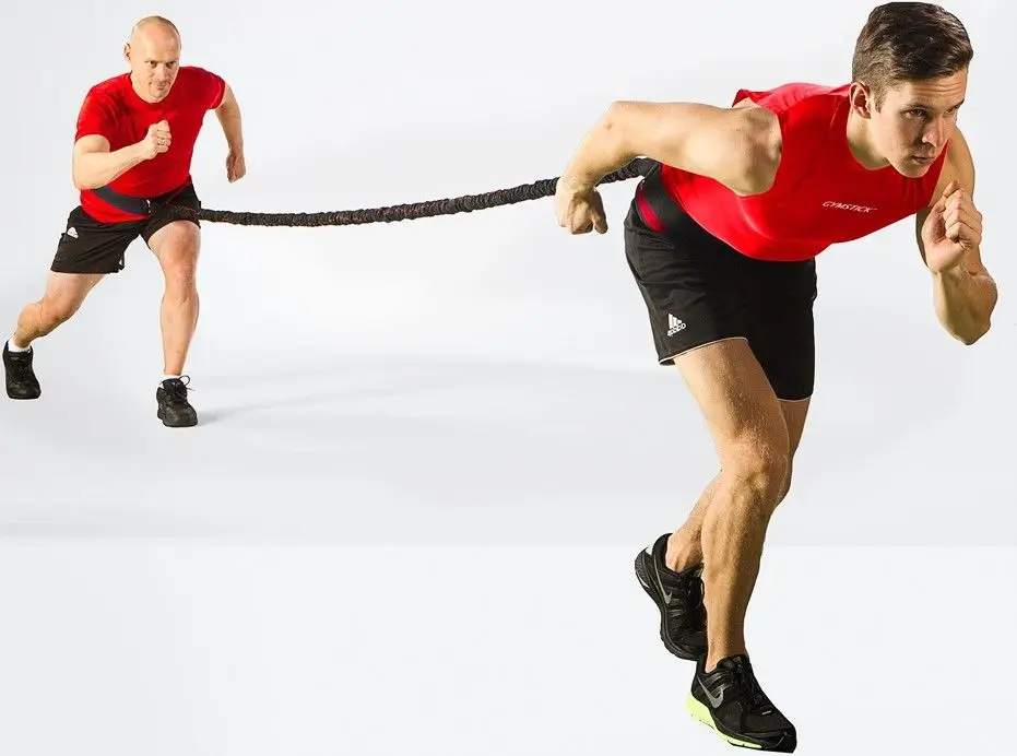 8ft/2.5M Resistance Trainer Dual Bungee Band Running Explosive Force