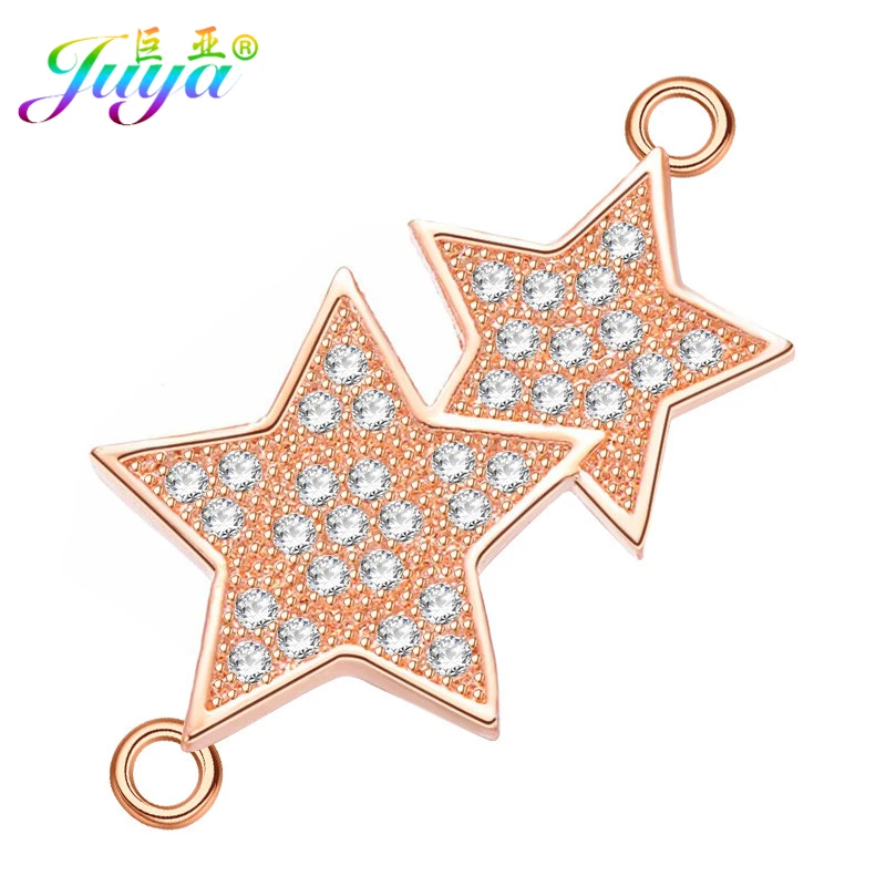 

Ali Moda DIY Earrings Findings Supplies Shiny Stars Charms Connector Accessories For Women Bracelets Necklace Earrings Making