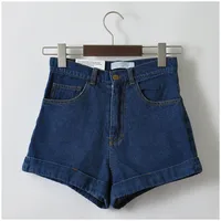 GCAROL Euro Style Women Denim Shorts Vintage High Waist Cuffed Jeans Shorts Street Wear Sexy Summer Spring Autumn Shorts