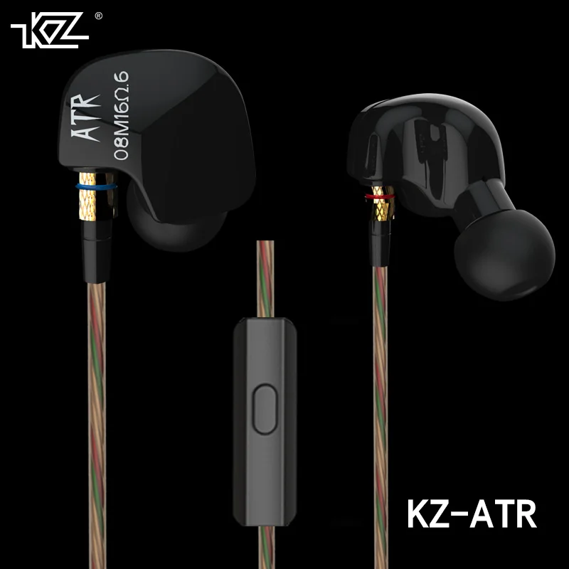 Earphone 2016 New Arrival Original KZ ATR 3.5mm In Ear Mic Earphones HIFI Metal Auriculares Earphones Super Bass Fone De Ouvido
