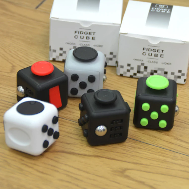 Squeeze Fun Stress Reliever Fidget Cube Relieves Anxiety For Adults Children puzzle magic Fidgetcube desk spin