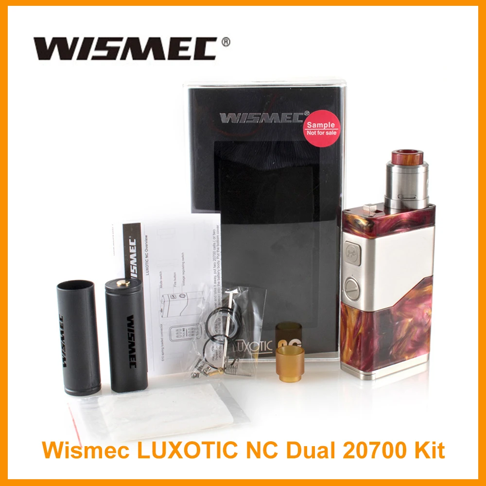 

Original WISMEC LUXOTIC NC Dual 20700 Kit With Guillotine V2 RDA Output 250W Wattage With 0.28ohm Clapton E-Cigaratte