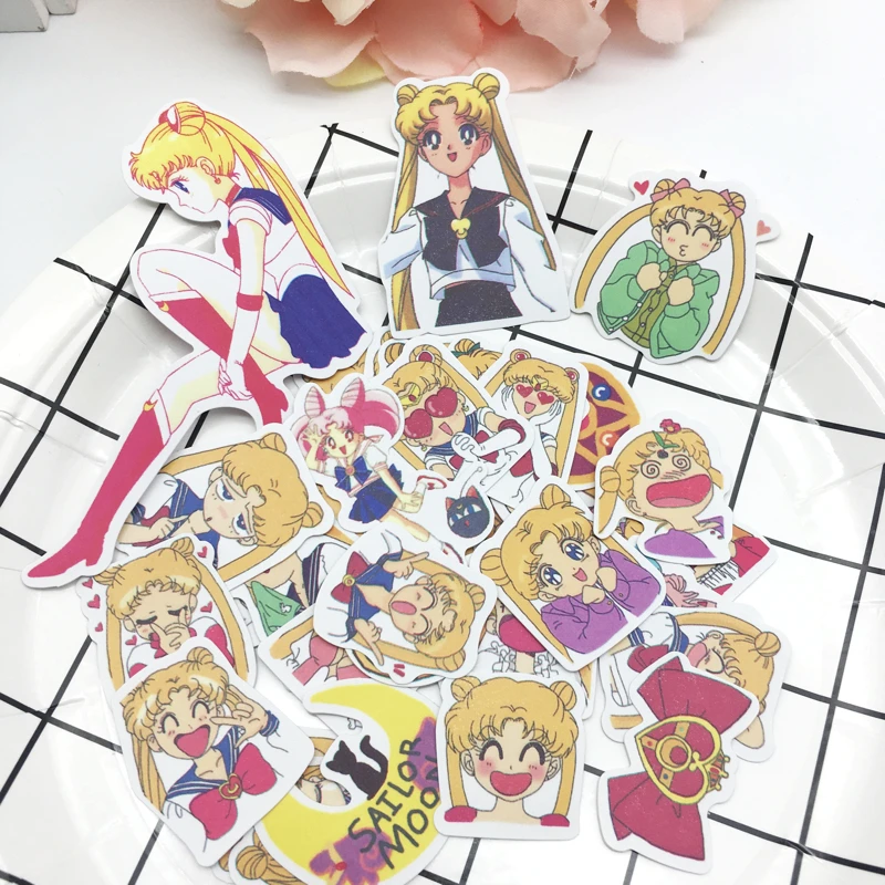 

Kawaii Cartoon Sailor Moon Paper Stickers DIY Diary Stickers For Planner Album Cute Stickers Scrapbooking Stationery