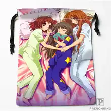 На заказ Печать Clannad-аниме(1 сумки для покупок на шнурках дорожный мешочек для хранения плавание пеший Туризм игрушка сумка унисекс мульти Size18-12-31-81