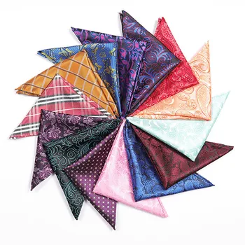 

Men's pocket towel small square towel peris cashew pattern chest towel set handkerchief floral print small pocket towel