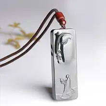 Natural Hetian Jade Hand Carving Buddha Pendant Men's Jade Stone Zen Women's Necklace Pendant Jewelry Gifts natural red stone hand carved pendants red jade sweater chain buddha pendant chinese style necklace jewelry collection of gifts