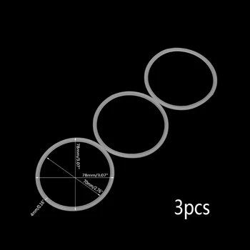 

7.8cm Rubber O Shaped Replacement Gaskets Seal Ring Part For Blender Juicer 3Pcs