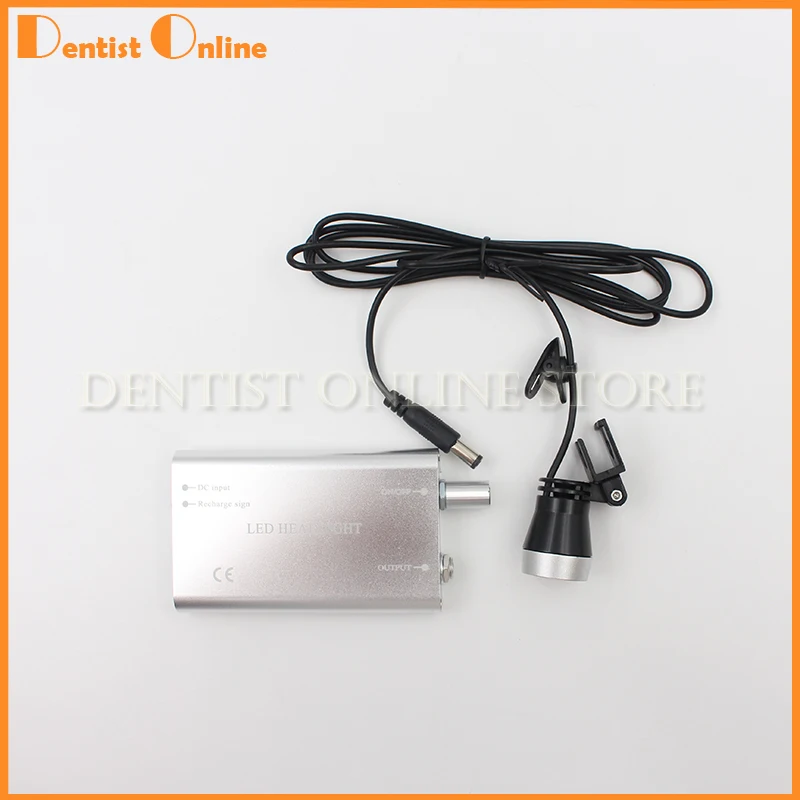  Portable black LED Head Light Lamp for Dental Surgical Medical Binocular Loupe Silver head light 3W