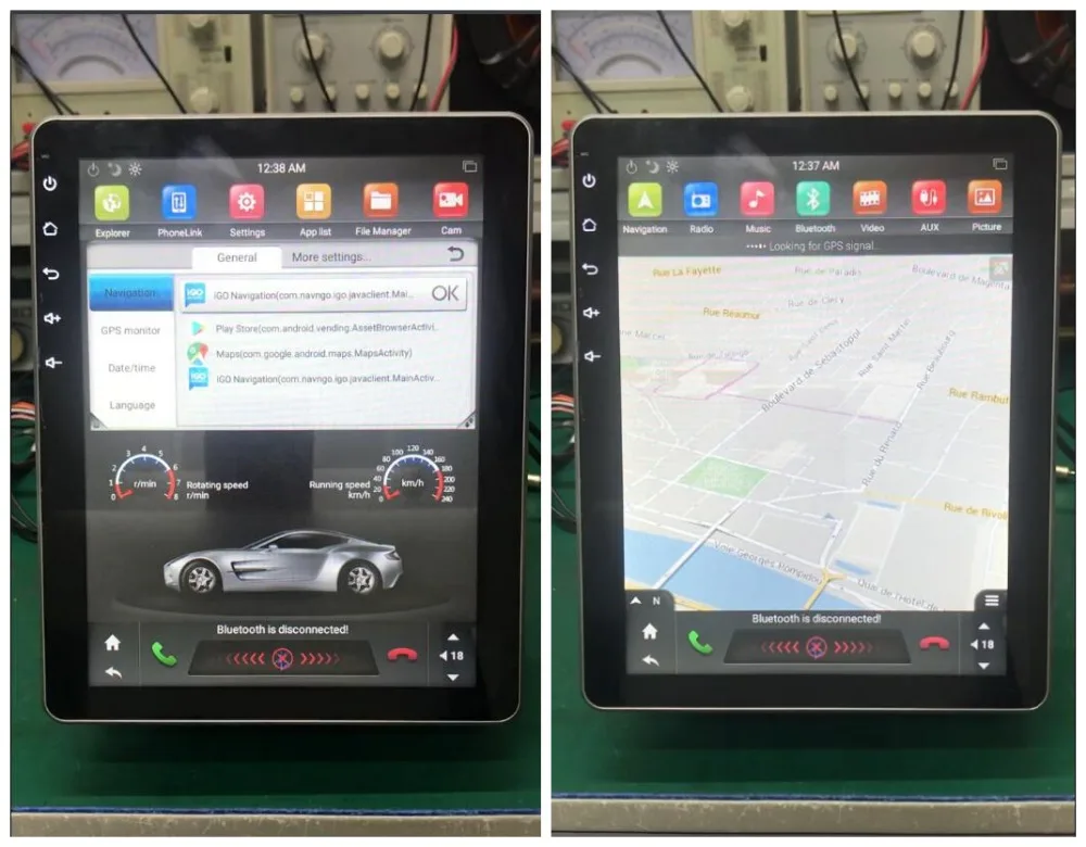 2 din 9,7 "Android 7,1 Универсальный Автомобильный dvd мультимедийное головное устройство радио GPS Bluetooth Wi-Fi USB вращающийся Сенсорный экран 2 GB + 32 ГБ