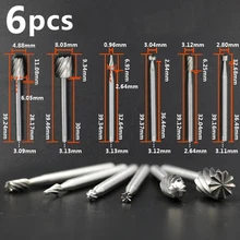 Высокое качество 6 шт. Твердосплавный бор набор роторный Burr Файл Деревообработка бурения Гравировка инструмент