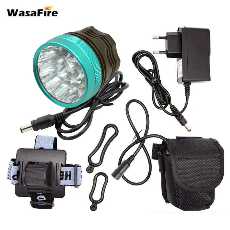 Flash Deal WasaFire Waterproof 15*T6 LED Bicycle Light 25000lm luz bicicleta farol Bike front Light Head Lamp cycle lights led Flashlight 7