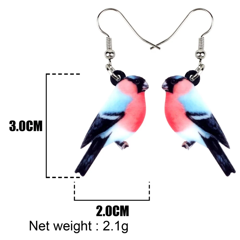 Женские акриловые серьги подвески Bonsny большие длинные висячие с изображением