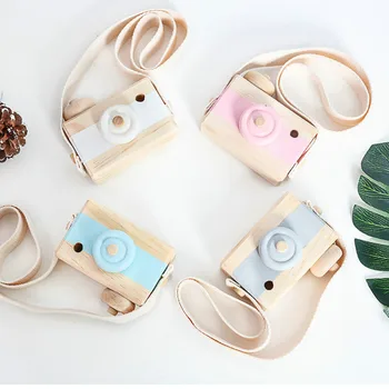 2020 Cute Nordic Hanging Wooden Camera Toys Kids Toys Gift 9.5X6X3cm Room Decor Furnishing Articles Christmas Gift  Wooden Toy 1