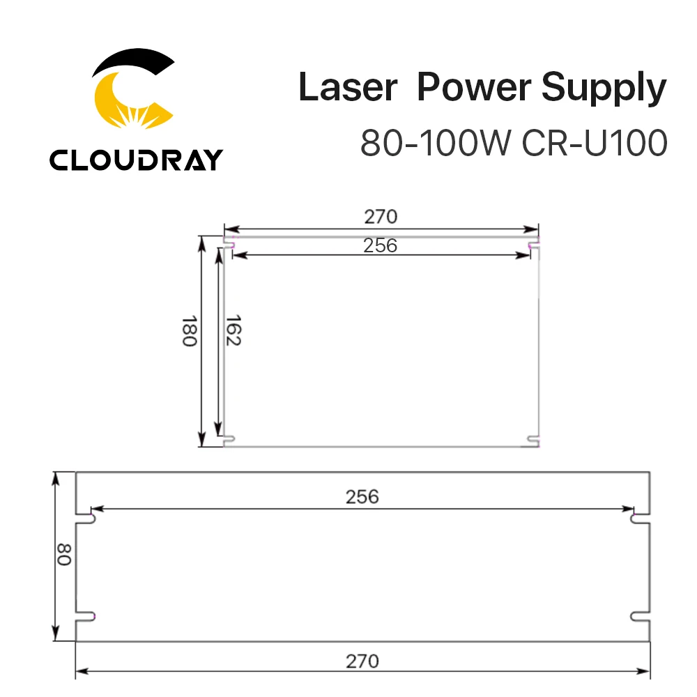 Cloudray 80-100 Вт CO2 лазерный источник питания для CO2 лазерной гравировки резки CR-U100 U серии