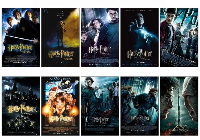

10 pcs/lot Harry Potter Series Movie Poster Surrounding Souvenir Card Sticker DIY Scrapbooking Decoration Post It Stickers