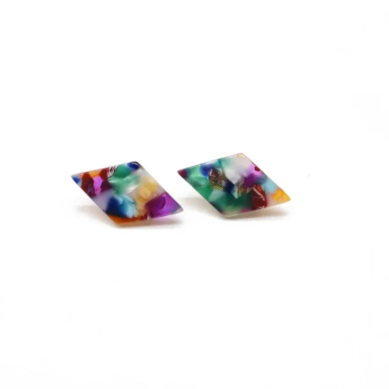 

Free Shipping Cute Small Geometric Resin Clip Earring