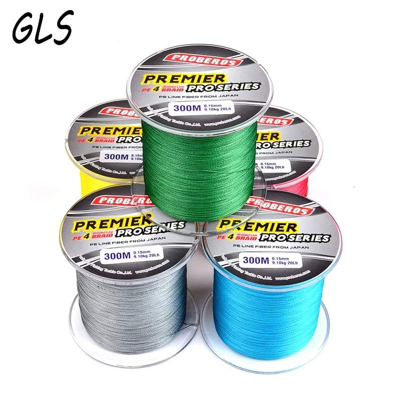 300 متر 330 متر خط الصيد المتعددة الشعيرات pe مضفر الصيد خط 4 المدرجات 8LB-100LB مضفر خط الصيد سوبر قوية pe خط