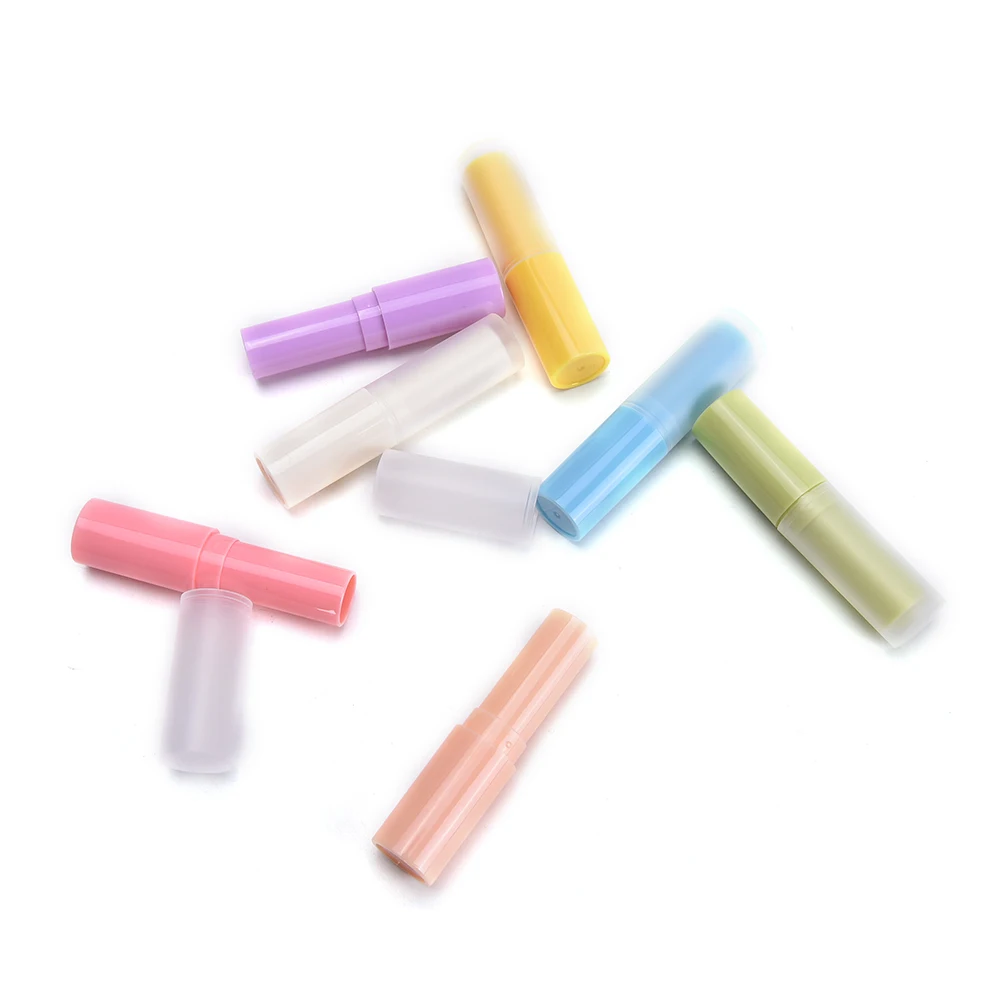 Empty LIP BALM Tubes 4g diy Lipstick fashion cool lip tubes Containers Transparent mixed color High Quality