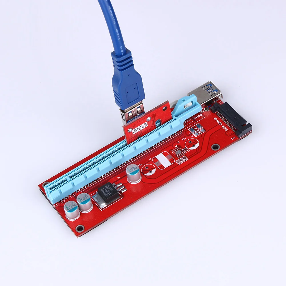 USB 3,0 PCI-E Express удлинитель Riser Card Adapter Usb Pcie X1 to X16 SATA 15pin для BTC Litecoin ETH Miner Bitcoin Mining Tool