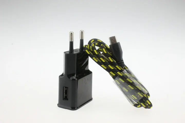 20 шт. EU plug AC домашнее настенное зарядное устройство+ нейлоновый плетеный кабель V8 Micro USB для samsung Galaxy S7 LG G5 htc 10