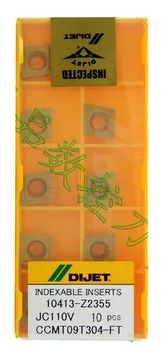 

CCMT09T304-FT JC110V Japan DIJET Brand Carbide Inserts turning tools CNC machine cutting tools lathe insert blade