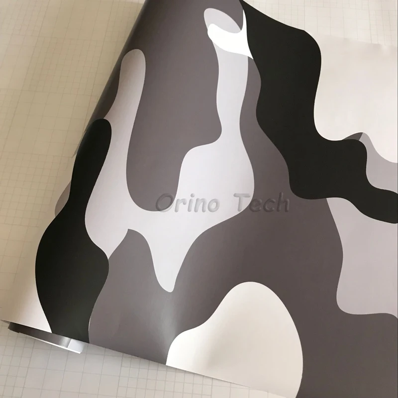 Black Grey White Film Vinyl Wrap-4