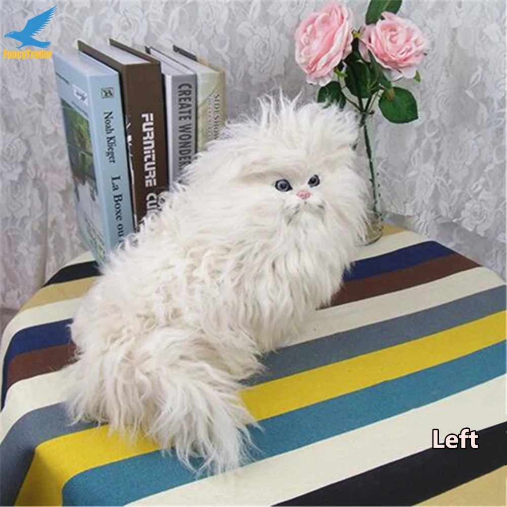 Lifelike Simulation Cute Plush Animal Toy Persian Cat As Real Decoration  (3)