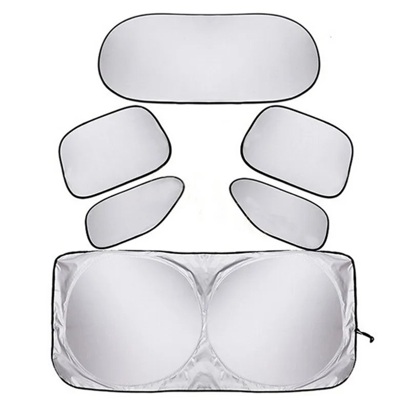 6 шт. универсальный авто анти УФ солнцезащитный экран занавеска автомобиль ослепительный солнцезащитный козырек подзор солнцезащитный козырек Солнцезащитный козырек Авто оконный ветровой щит завесы