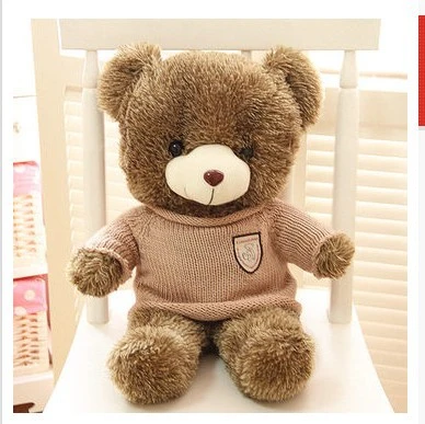 Stuffed animal Teddy bear sweater cloth bear about 23 inch plush toy 60 cm  bear throw pillow doll wb119