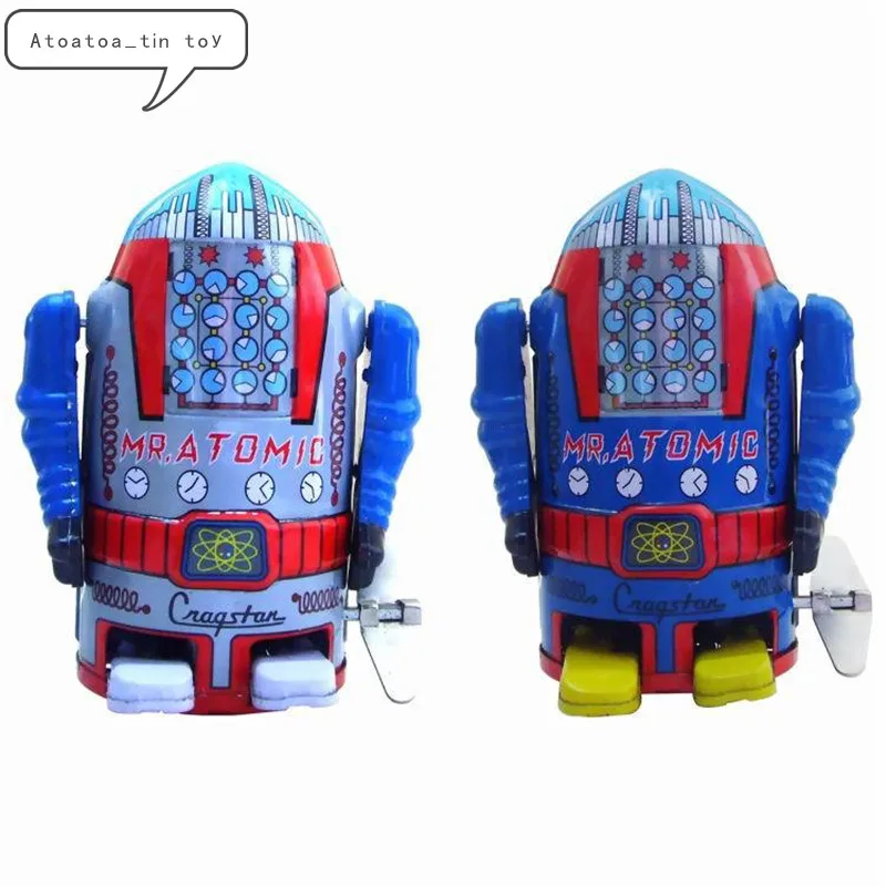 Vintage Space Robot Collection Tin toys Classic Clockwork Wind Up Mechanical robot Toys For Adult Kids Collectible Gift | Игрушки и