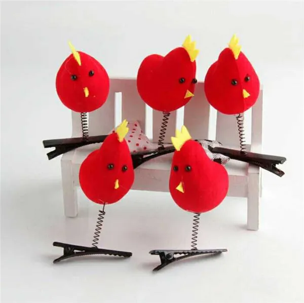 Little Red Chicken Hair Clip Fun Make up Decoration - 1
