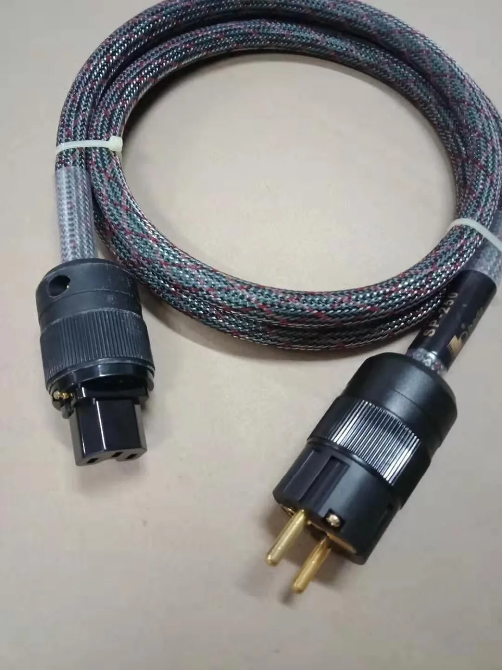

High quality Bada SP-250 EU plug 5N HIFI audio power cable/ 24K gold-plated power Filter cable 1.8M