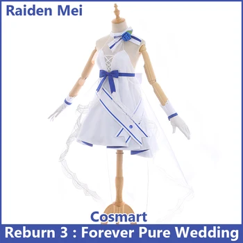 

[April.STOCK]Game Reburn 3 figure Raiden Mei Pure Lolita Wedding Dress Halloween Cosplay costumes for women New 2018 free ship
