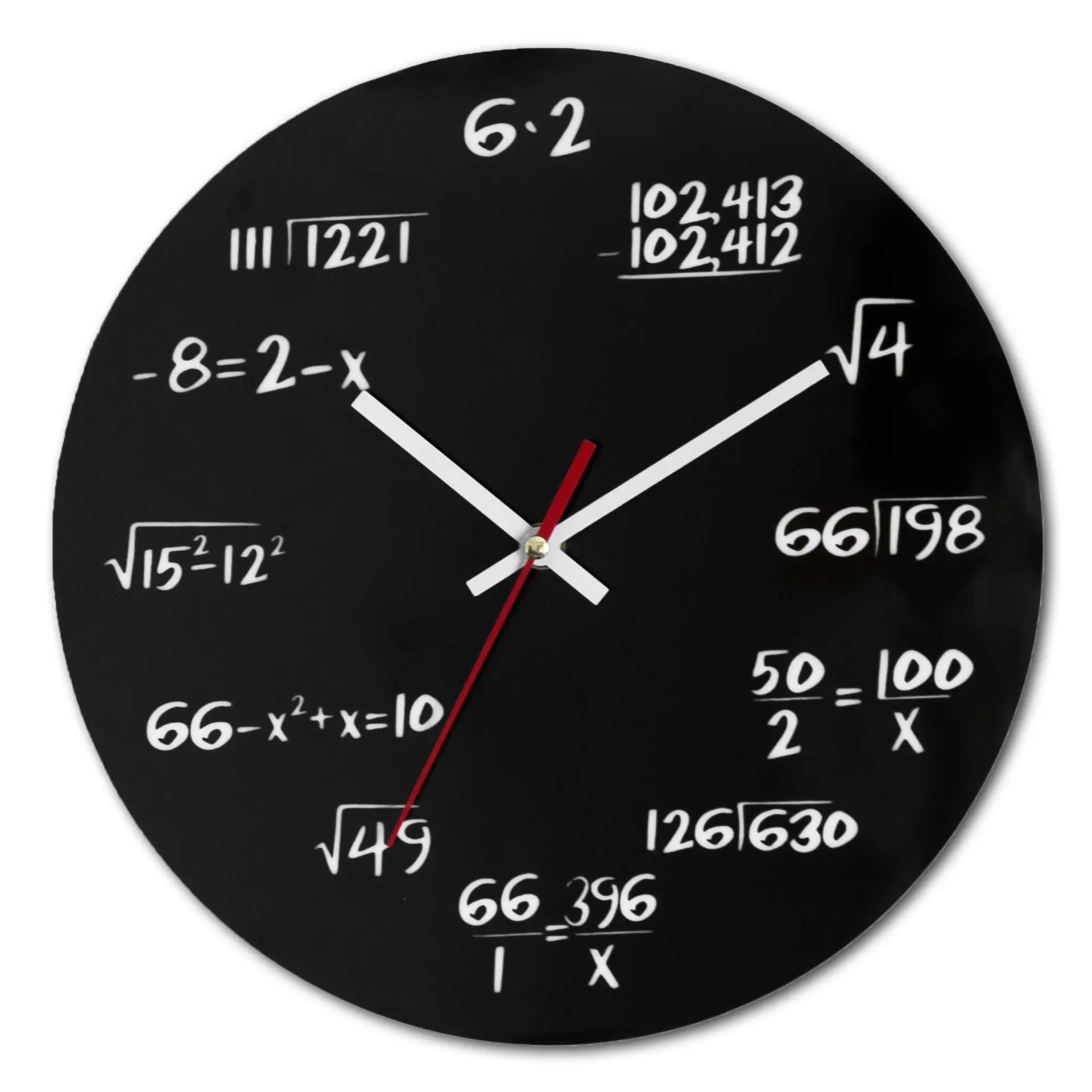 

Hot Blast Living Room Creative Clock Personality Math Decorative Wooden Clock Lock Simple Clock
