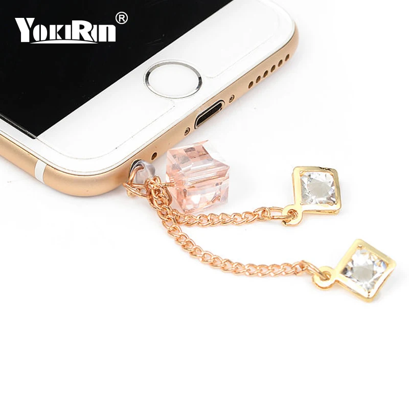YOKIRIN Bling алмазной пыли разъем для htc samsung Galaxy iPhone 6 7 S плюс 5S Dust Разъем 3 5 мм наушники