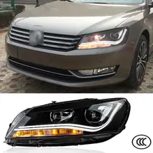 Car Styling Headlights For Volkswagen VW Passat B7 2010 2011 2012 2013 Bifocal lens Guiding light Best quality Free Shipping