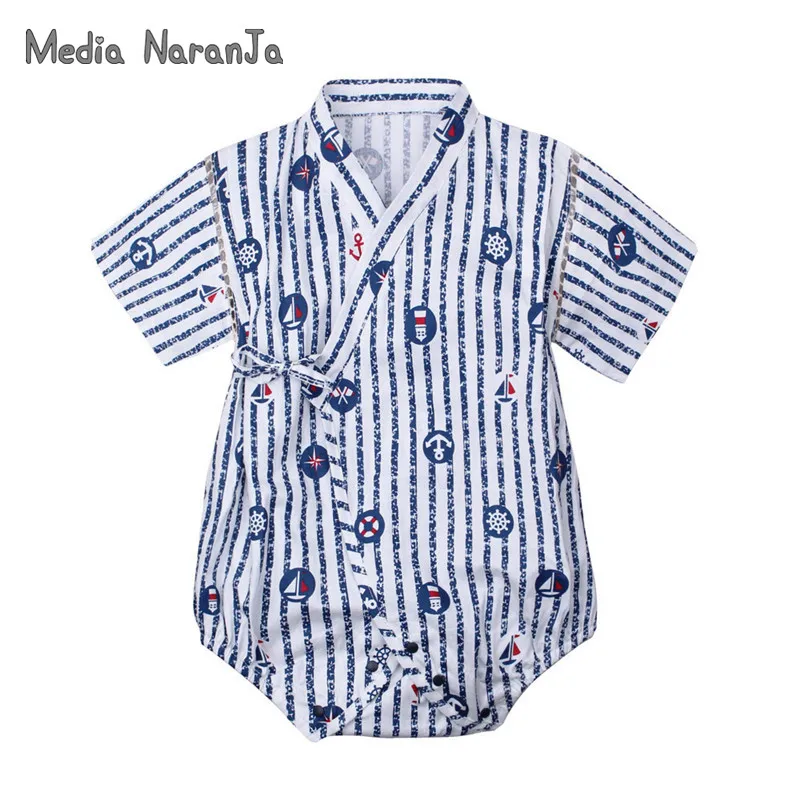 Одежда для маленьких мальчиков и девочек; сезон весна-лето японский халат для малышей; Детский комбинезон с короткими рукавами - Цвет: 43