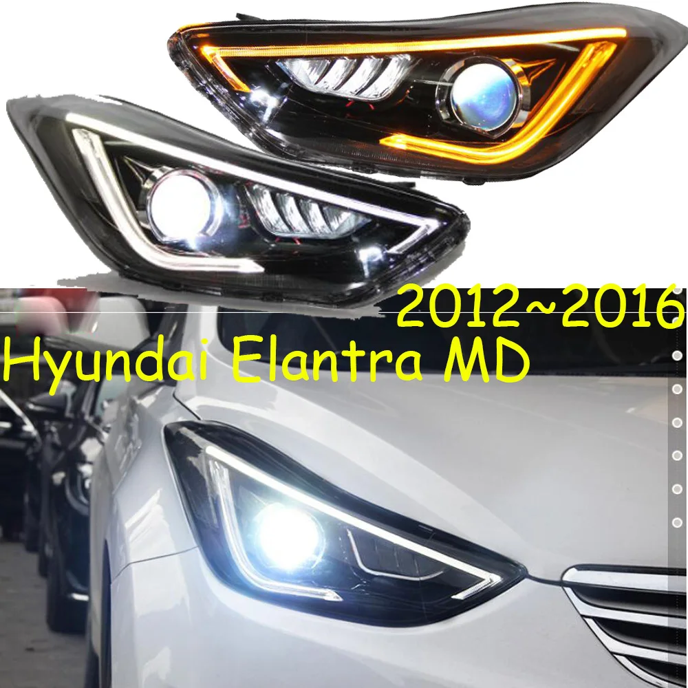 Автомобильные стильные фары для Elantra 2013~, автомобильные аксессуары, verna, solaris, Elantra фара Объектив, D2H HID Xenon bi-xenon