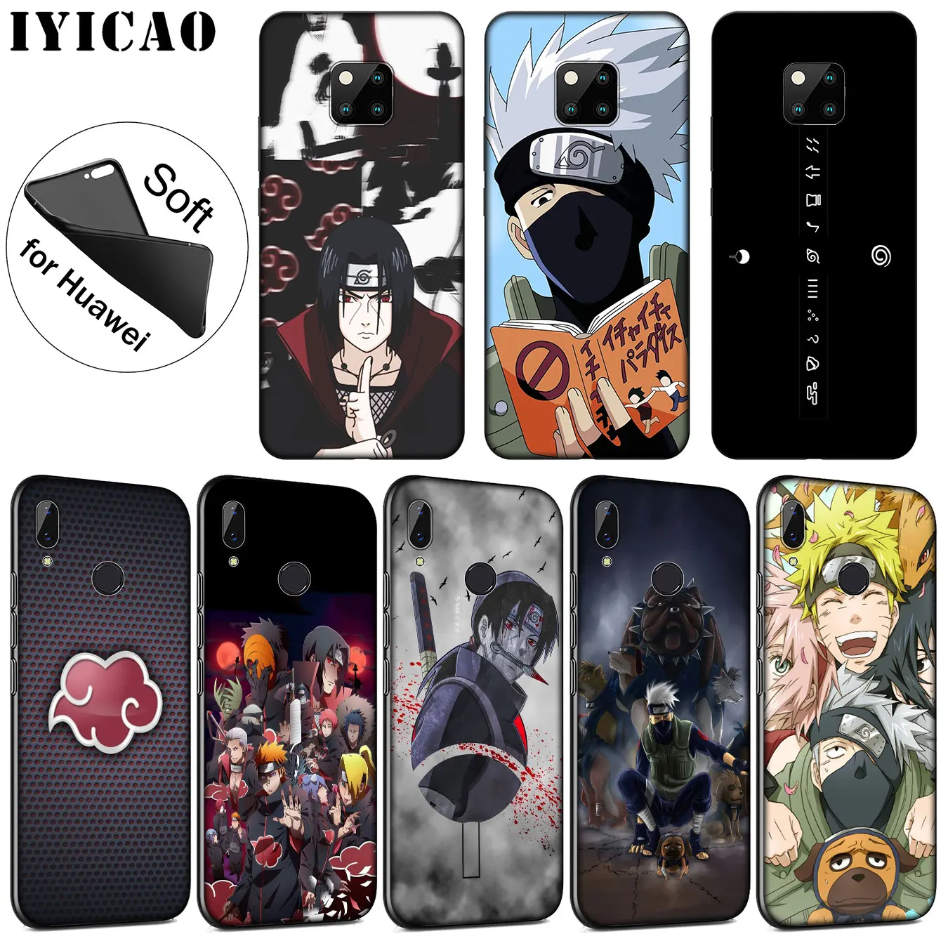 IYICAO NARUTO Hatake Kakashi Мягкий силиконовый чехол для телефона Huawei Mate 30 20 10 Pro Nova 5I 5T 5 4 4E 3i 3