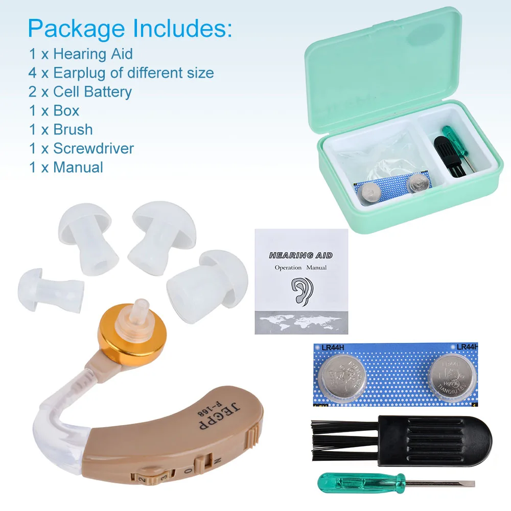 F-168 BTE Hearing Aids Voice Amplifier Device Adjustable Sound Enhancer Hearing Aid Kit Ear Care