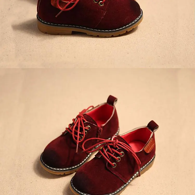 1_10 Boys Girls Leather Shoes