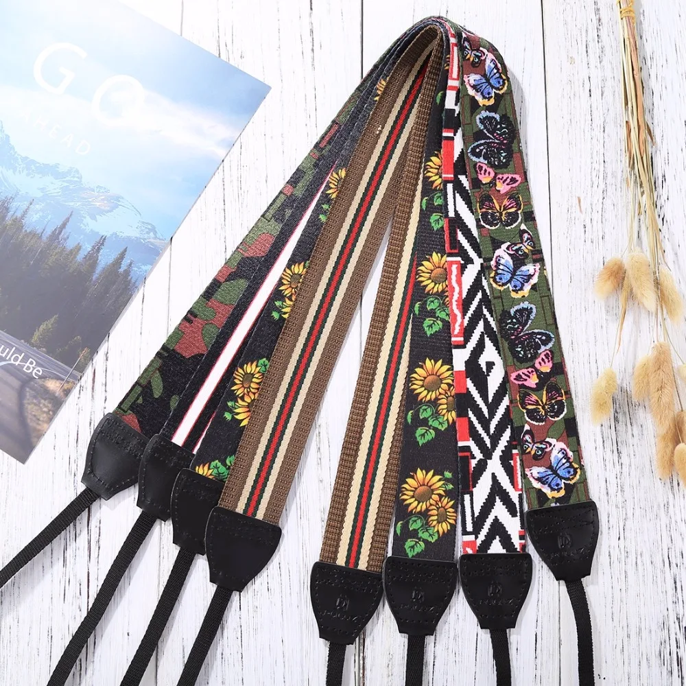

PULUZ Retro Ethnic Style Multi-color Series Butterflies Shoulder Neck Strap Camera Strap for SLR / DSLR Cameras