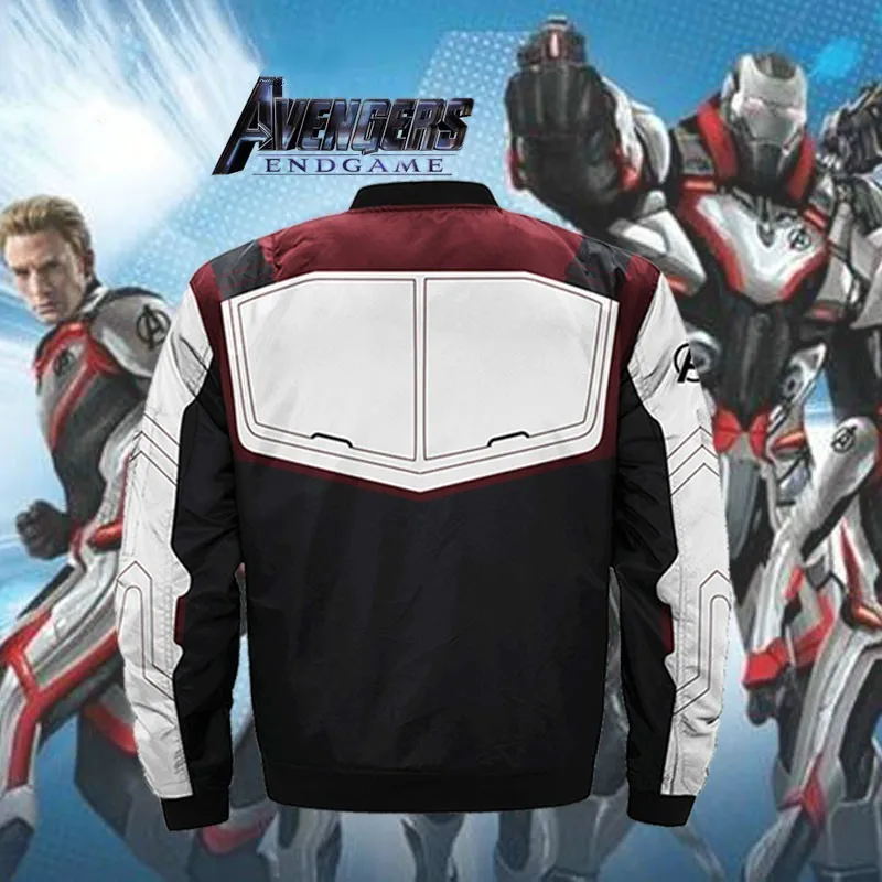 Куртка с капюшоном в стиле Капитана Америки с принтом «мстители»; куртка-бомбер; уличная одежда; куртка Flight Ma-1