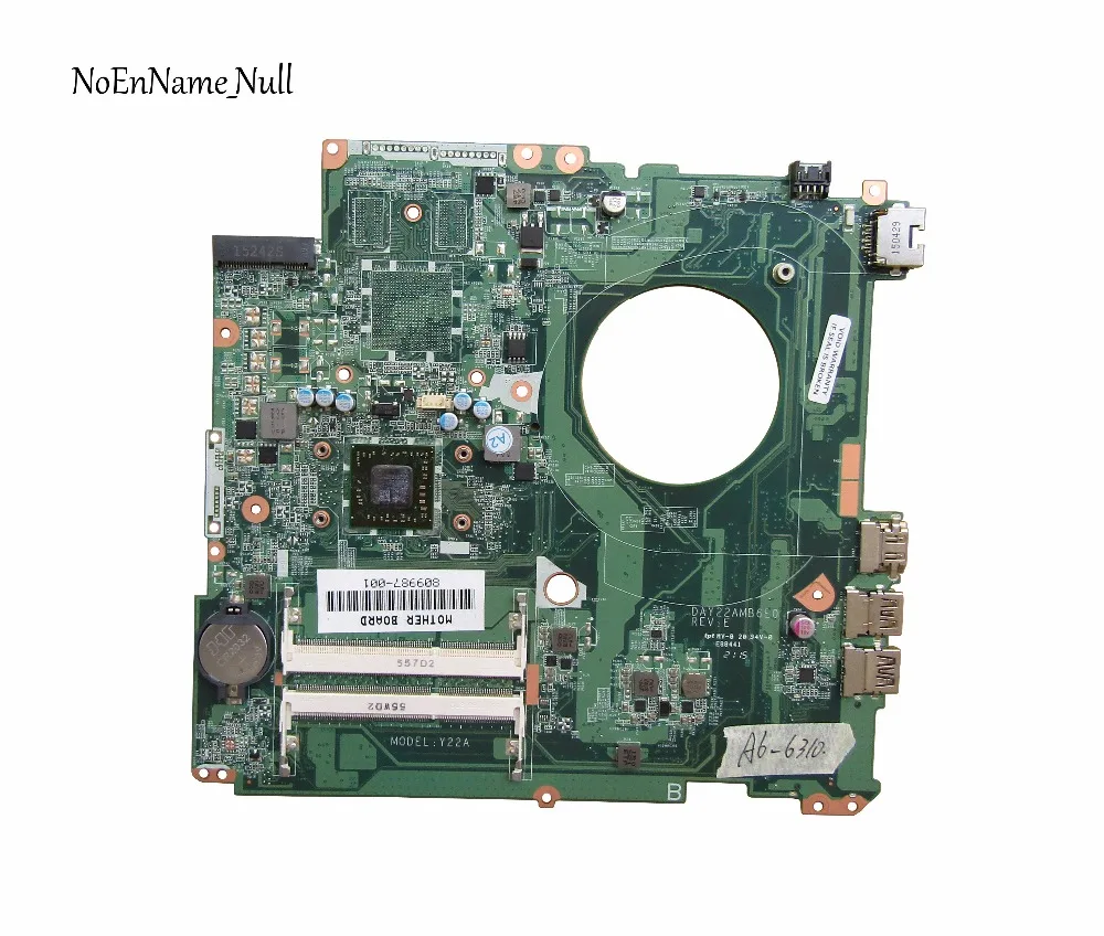  809987-001 Free Shipping 809987-601 Laptop motherboard For hp pavilion 17-P motherboard A6-6310 CPU