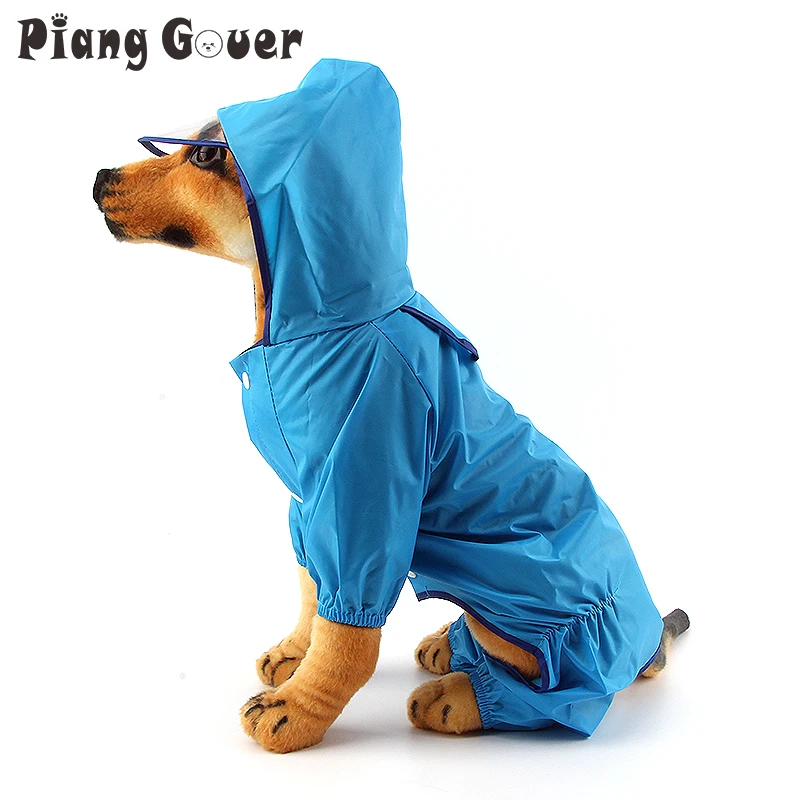 

Pet Hoody Jacket Rain Coat Waterproof Clothes Dog Raincoats Slicker Jumpsuit All Seasons